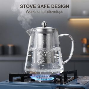 Wholesale Heat Resistant High Borosilicate Glass Tea Pot with Customized