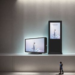 55 Inch Large Big Outdoor Advertising LCD Display Screen TV Floor Stand Digital Signage Kiosk