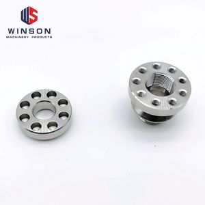 CNC Turning Parts with Holes Bored, Precision Stainless Steel Parts, Customized CNC Turned Stainless Steel Flanges with Holes.