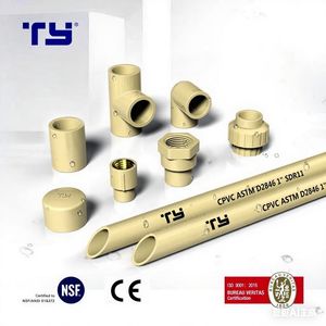ASTM D2846 CPVC Plastic Pipe Fittings Socket Elbow Couping Equal 90deg Tee for Water Supply