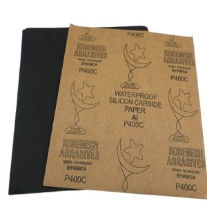 Korea Abrasive Sandpaper Silicon Carbide Sanding Paper with Latax Paper