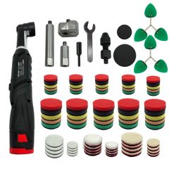 Mini Polisher Set a 92 PCS Fittings 12V Nano Orbital Rotary Cordless Car Polisher for Polishing Sanding and Cleaning