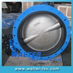 Cast Iron Concentric Flange Butterfly Valve with Worm Gear Op