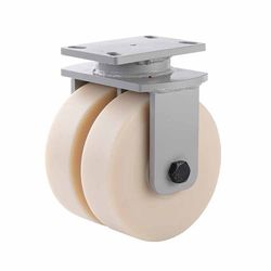 8inch Swivel Type Super Heavy Duty Caster White Mc Nylon Wheels Double Ball Bearings Industrial Trolley Castor