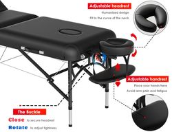 Multi-Function Electric Massage Table with Adjustable Height for Therapists