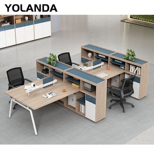Yolanda Wholesale Vendors Ergonomic Office Furniture Partition Workstation Wooden Office Desks and Chairs