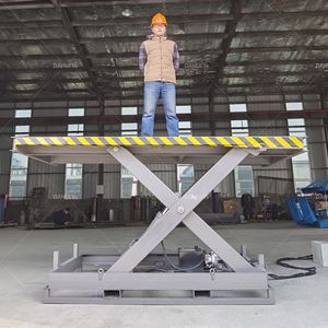 Electric Scissor Lift 1000kg 3000kg Hydraulic Lift Table Zero Level Lifting Platform