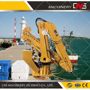 Cns 3.2 Ton Flange Type Folding Arm Hydraulic Ship Deck Floating Crane Electric Mini Jib Marine Crane with Factory Price