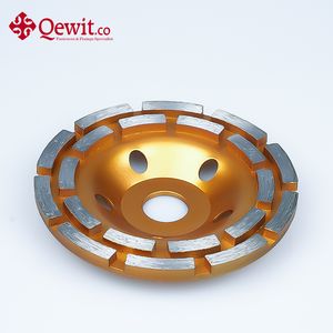 Efficient Double Row Diamond Cup Wheel in Black for Metal Work
