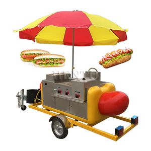 High Quality Stainless Steel Mobile Hot Dog Cart