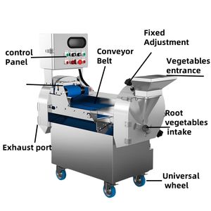 Vegetables Dicer Slicer Chopper Shredder Cutter for High-Volume and Efficient Processing of Vegetables