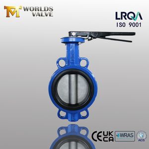 Resilient Seated Cast Iron Ductile Iron Ggg40 Ggg50 Handle Wafer Butterfly Valve Without Pin