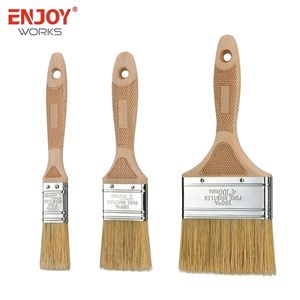 Premium White 100% Pure Bristle Paint Brush with Wooden Handle