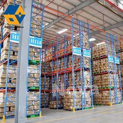 Heavy Duty Adjustable Pallet Racking System Multi Tier Storage Racking Electrastic Powder Coating Warehouse Storage Aisle Selective Pallet Rack 1000kg