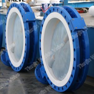 PFA Coating Gear Box Butterfly Valve for Strong Acid and Heavy Corrosion Resistance