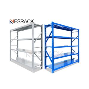 Nesrack Medium Duty Longspan Steel Shelves Heavy-Duty Industrial Warehouse Rack for Storage Solutions