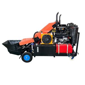 Small Diesel Engine Vehicle-Mounted Concrete Pump Inclined High-Pressure Long-Distance Pumping Equipment for Building 20m
