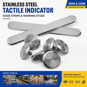 Stainless Steel 304 316 Tactile Strips Safety Tactile Paving Disable Pregnant Tactile Indicator Stud