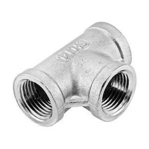 Manufacturer Stainless Steel Female Threaded Precision Lost Wax Casting Equal Tee Pipe Fittings
