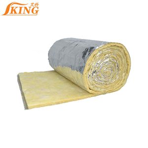 Isoking Glass Wool Roll Insulation 10kg M3 Thermal Acoustic Fiberglass Blanket for Wall Roof and HVAC Applications