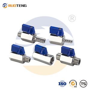 [Ruoteng] API/DIN/JIS NPT Bsp Female Male 304 316 1/4 3/8 Forged Stainless Steel Mini Ball Valve with BSPT China Valve Manufacturer