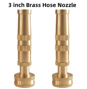Brass Hose Nozzle, Heavy-Duty 3 Inch Brass Adjustable Twist Hose Nozzle