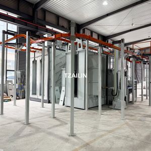 Ailin Full Automatic High Productivity Motor Powder Coating Line for Spray Painting Metal Furniture Gas Oven Reciprocator