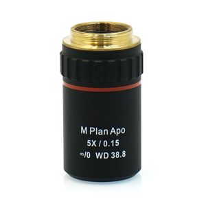 Custom Optics OEM Achromatic with Anti-Reflective Coating 5X Concave Microscope Objective Lens