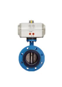 Pneumatic Flange Type Rubber Lined Butterfly Valve