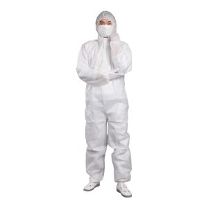 Cleanroom Dustproof Disposable Biodegradable Breathable Hooded Conjoined Coverall (CVA-S301)