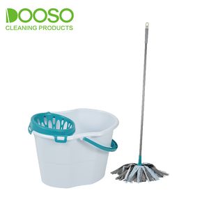 Wholesale Custom Color Home Bathroom Square Squeeze Mop Cleaning Plastic Bucket with Microfiber Refill