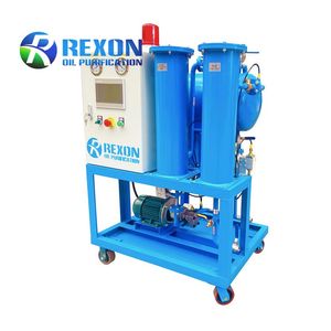 Rexon Turbine Oil Filter, Coalescing Turbine Oil Water Removal Machine 600lph, Oil Purifier for Thermal Power Station