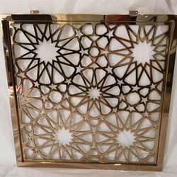 Modern Stainless Steel Room Divider Screen Dubai Style for Hotel Room Decoration Partition