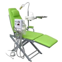 Cheap Price Portable Foldable Light Weight Dental Patient Unit Chair with Cold Light Lamp