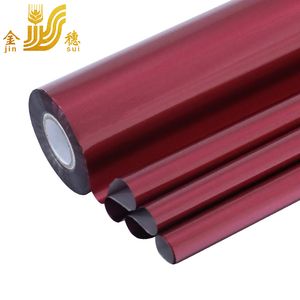 Jinsui High Quality Red Metallic Color Matte Pet Hot Stamping Foil for PVC Panel