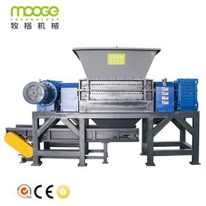 Heavy duty double Shaft  Grinder Crusher shredding Machine Shredder for waste plastic PET PP PE PVC PVB recycling