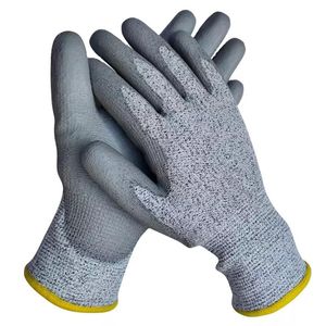 Wholesale Industrial Safety Working PU Coated Anti Slip Wear-Resistant Gloves