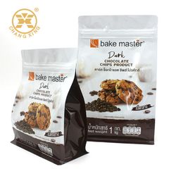 Factory Price Plastic Heat Seal Snacks Bags Dessert Plastic Packaging Bags Flat Bottom Biscuit Package Bag Pouch