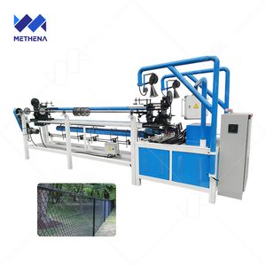 Manual Chainlink Iron Metal Stainless Steel Wire Mesh Net Chain Link Fence Making Machine