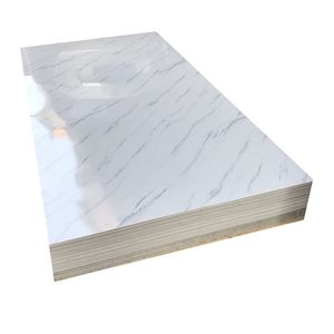 Fire Waterproof Eco Decorative PVC UV Sheet Marble Look Wall Panel