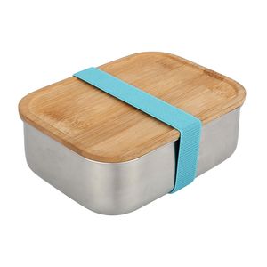 Wholesale Lunchbox Food Storage Bins Wooden Food Container Bamboo Kids School Wood Lunch Box