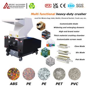 Powerful 20HP Plastic Shredder Crusher Machine for ABS Car Shell PVC Profile PP Drum PE Bag Pet Bottle Bucket EVA Barrel Pipe Film Crushing Shredding Recycling