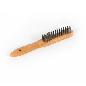 Versatile Scratch Brush with Eco-Friendly Wood Handle Design