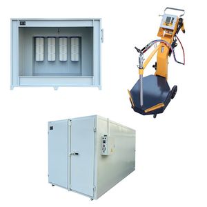 Ailin Custom Manual Powder Coating Booth Powder Coating Machine /Curing Oven for Metal Wheel Paint