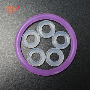 Customized Manufacturer Transparent Purple Silicone Rubber Seal O Ring for Bottles