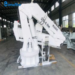 Ship Boat 5ton Knuckle Telescopic Boom Crane Marine Deck Hydraulic Crane