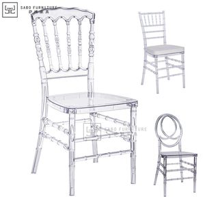 Wholesale Modern Transparent Clear Acrylic Napoleon Stackable Chairs for Wedding Banquet Event