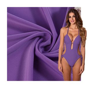 High Elastic Polyester Spandex Fabric Warp Knitted Shiny Polyester Swimwear Fabric