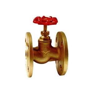 Premium Brass Flange Globe Valve with Durable Red Handle