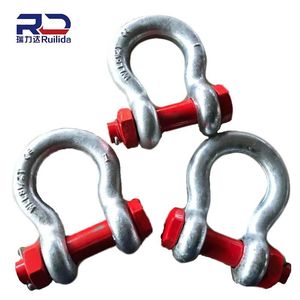 Made of High-Quality Alloy Structural Steel Forged and Heat-Treated Bow Shackle, with Small Size, Light Weight, and High Strength